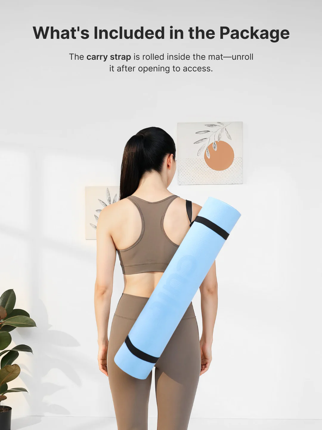Cult Yoga Mat 4mm EVA with Carry Strap Lightweight, Non-Slip, Cushioned & Sweat-Resistant Exercise Mat Eco-Friendly Workout Mat for Yoga, Pilates, Meditation & Home Gym Blue - Image 9