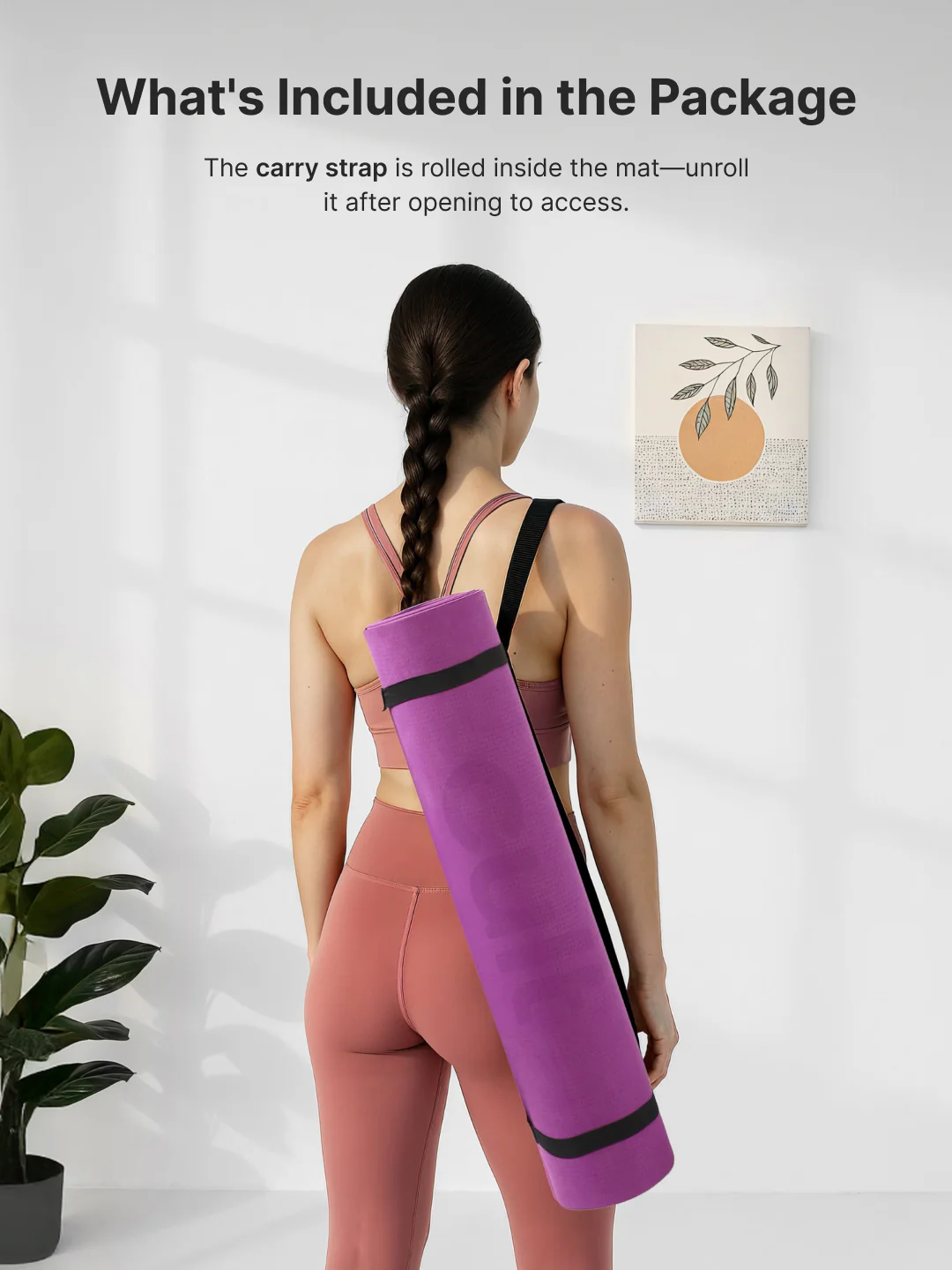 Cult Yoga Mat EVA 5mm with Carry Strap Non-Slip, Lightweight & Cushioned Exercise Mat Sweat-Resistant, Durable & Eco-Friendly for Yoga, Pilates, Stretching, Meditation & Home Gym Purple - Image 9