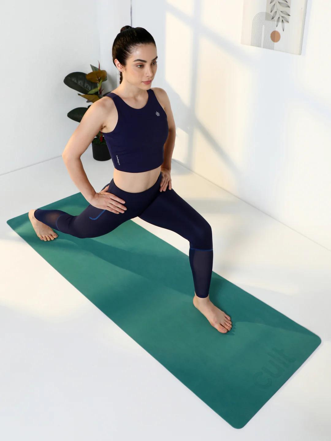 Cult Yoga Mat EVA 5mm with Carry Strap Non-Slip, Cushioned, Sweat-Resistant, Eco-Friendly Workout Mat for Home Gym & Fitness Sage Green - Image 2