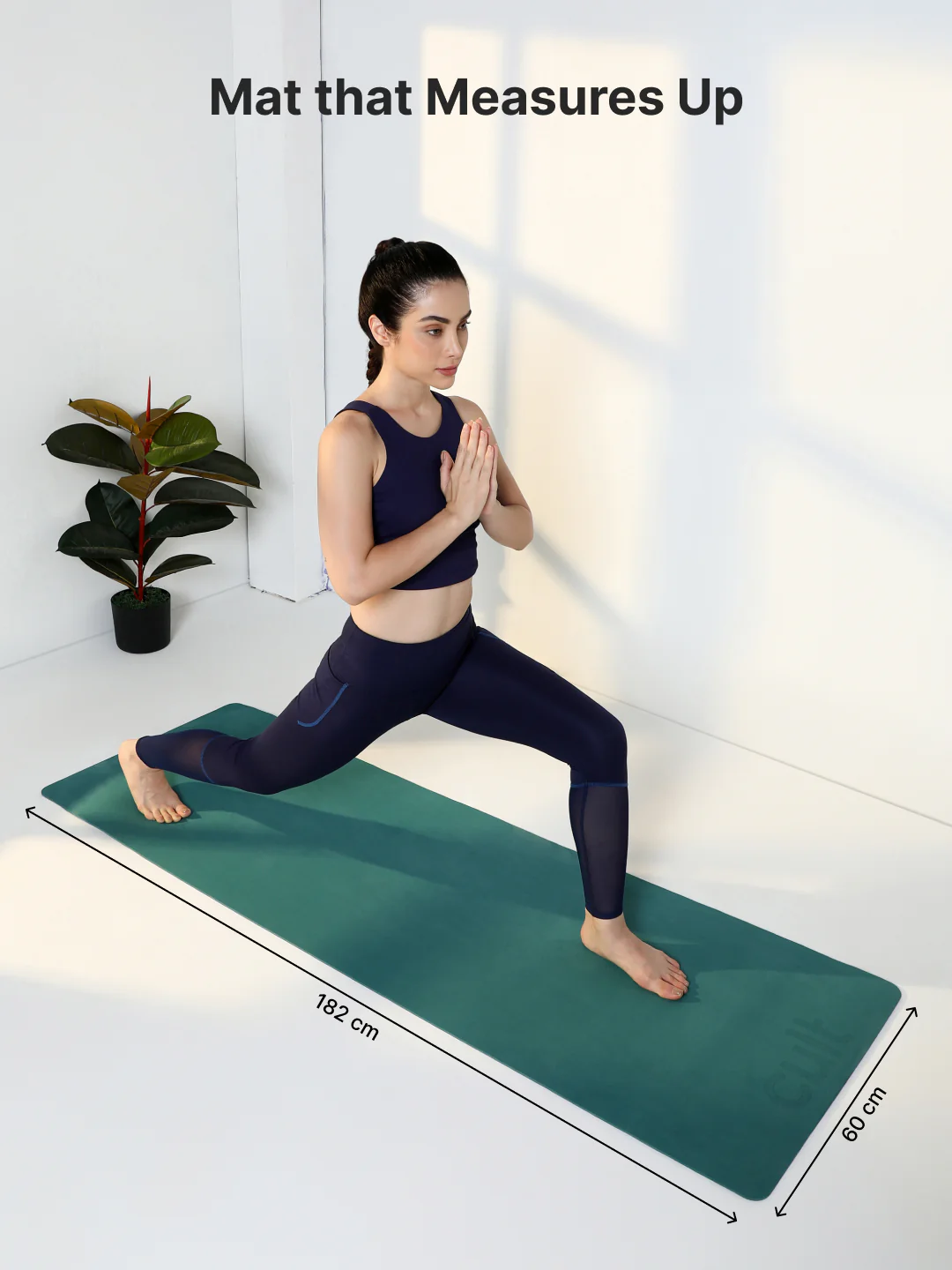 Cult Yoga Mat EVA 5mm with Carry Strap Non-Slip, Cushioned, Sweat-Resistant, Eco-Friendly Workout Mat for Home Gym & Fitness Sage Green - Image 7