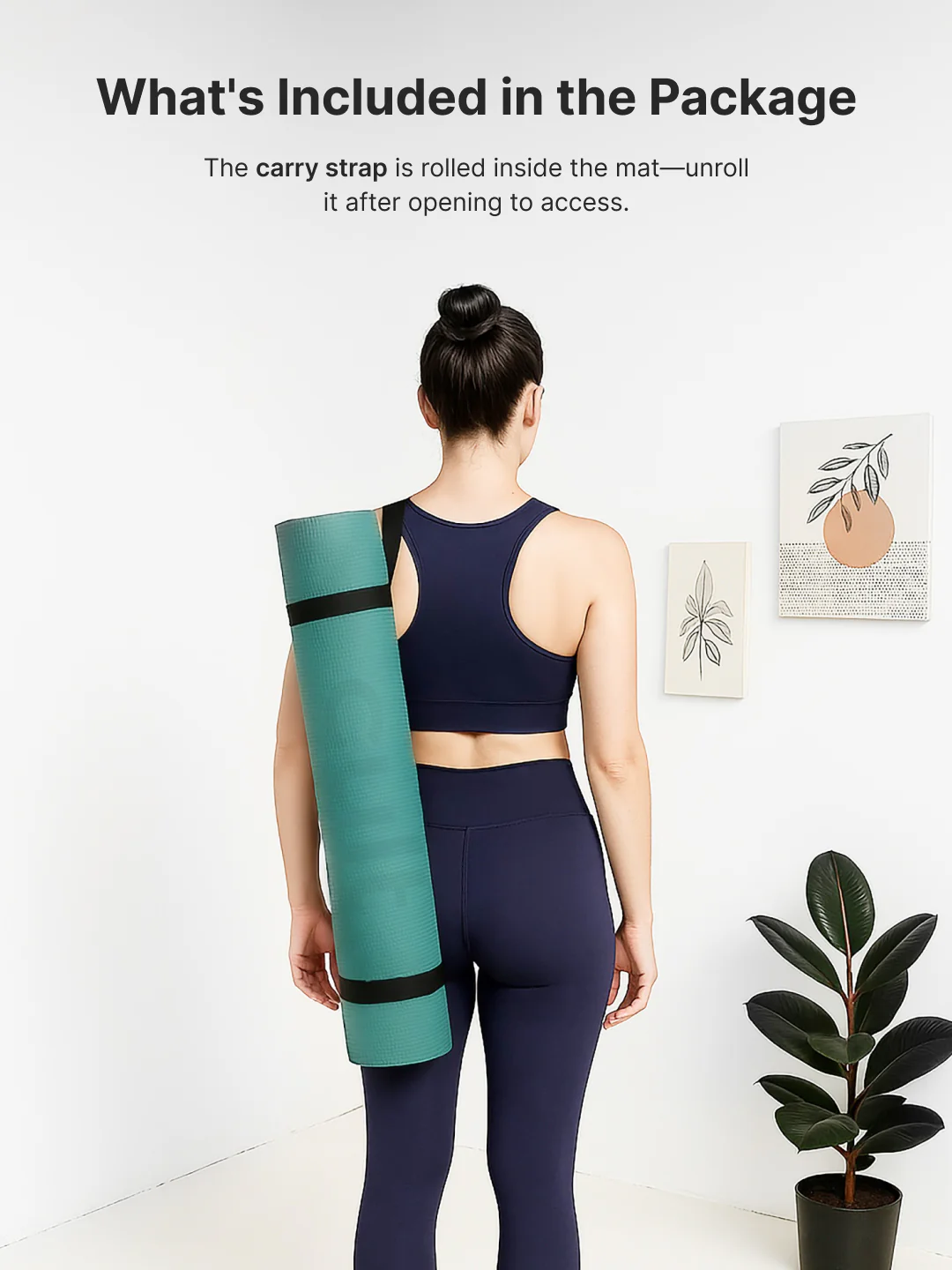 Cult Yoga Mat EVA 5mm with Carry Strap Non-Slip, Cushioned, Sweat-Resistant, Eco-Friendly Workout Mat for Home Gym & Fitness Sage Green - Image 9