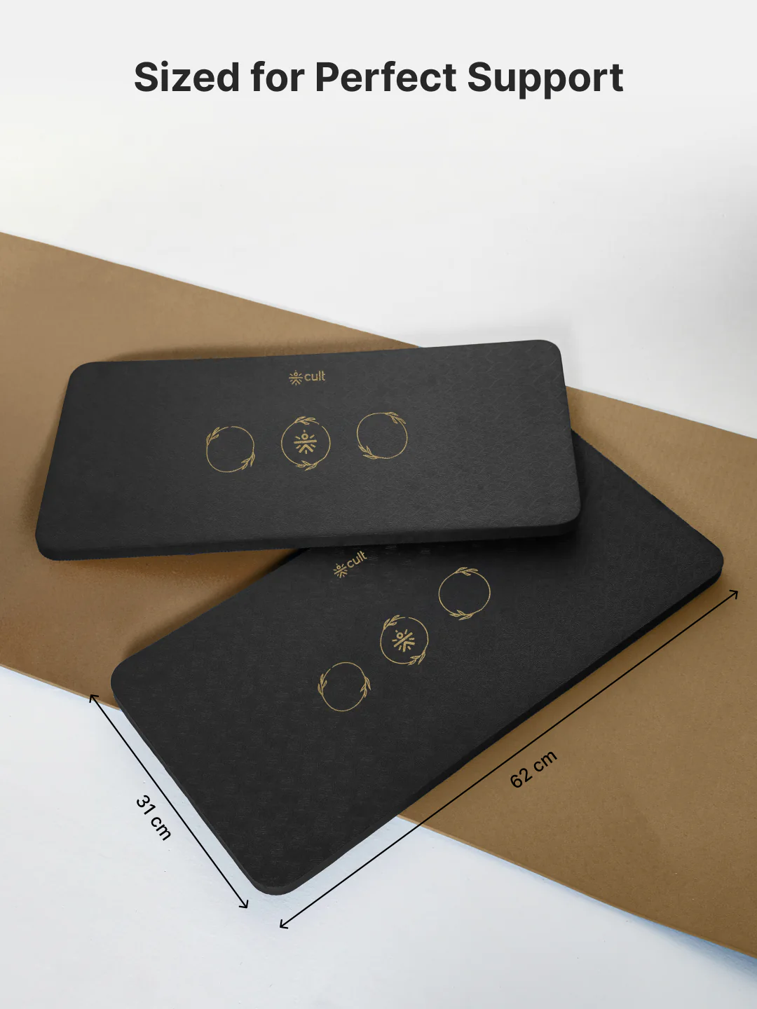 Cult Yoga Support Combo Grey (EVA 6mm Mat + Pair of Grey Yoga Block + Yoga Belt Black) - Image 8