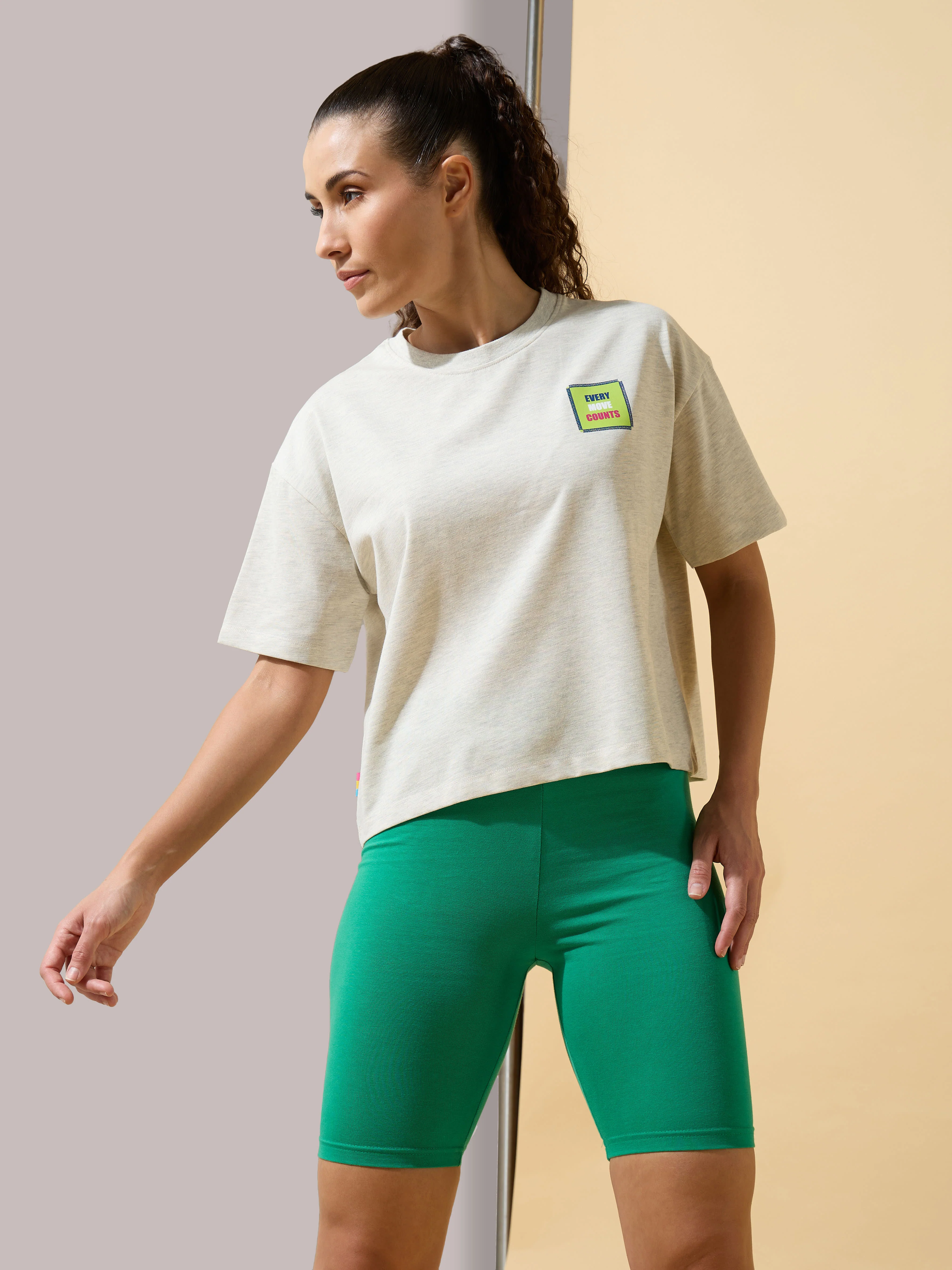Every Move Counts Boxy Cropped T-shirt