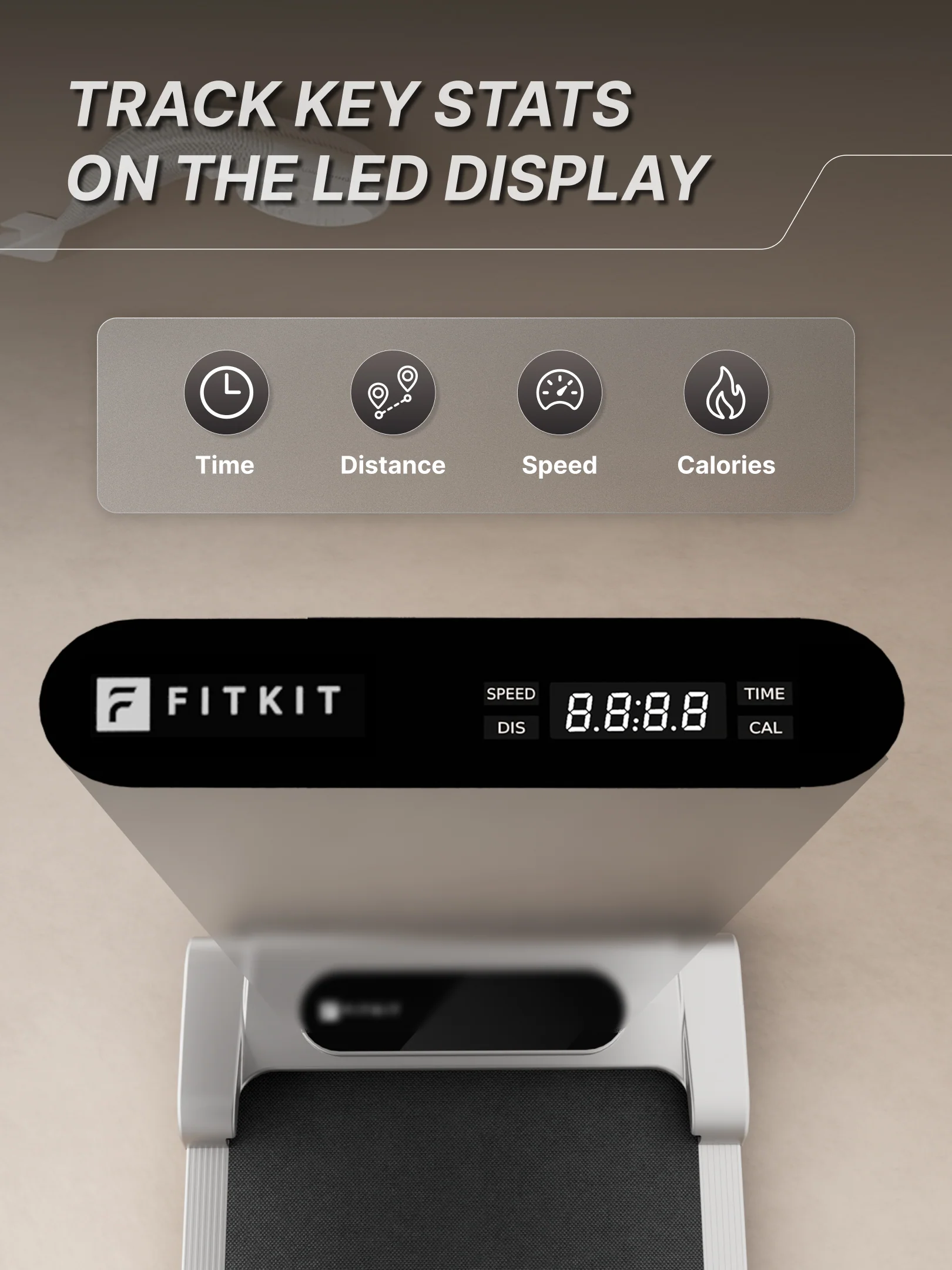 Fitkit by Cult Walking Pad Neo Silver (BLDC 3.5HP Peak Power) Compact & Under Desk BLDC Motor Treadmill | Max Weight: 120kg | Home use with Remote Control (with 6 Months Extended Warranty) - Image 7