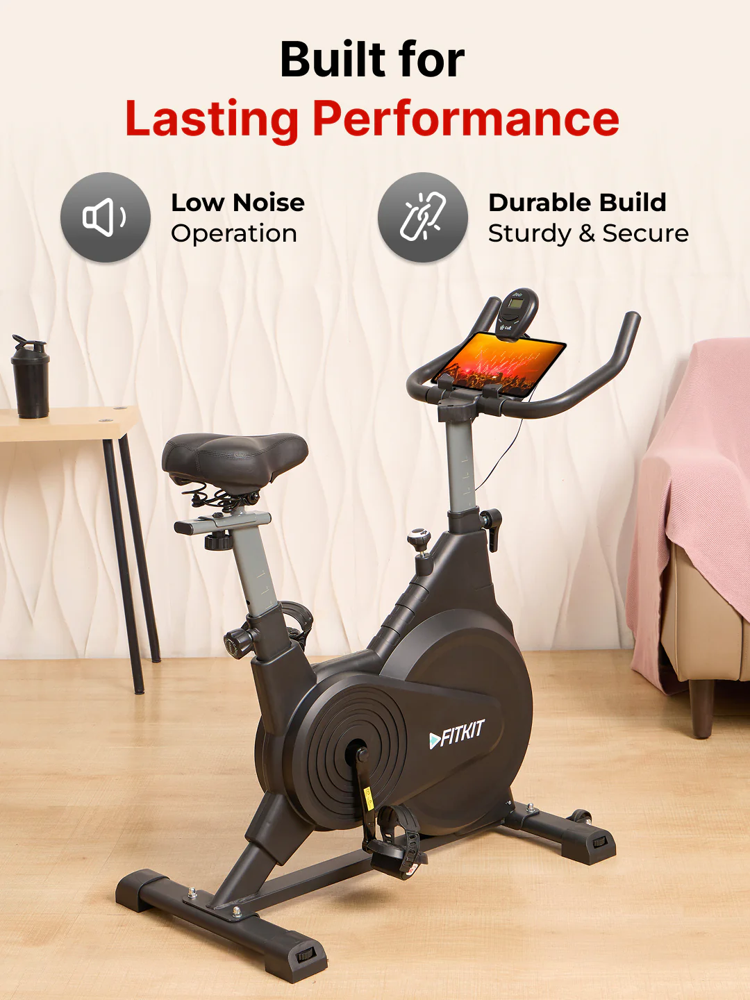 FK7003 Spinbike | 9kg Flywheel | Max Weight: 140Kg | Black (6 months warranty + 6 months extended warranty) - Image 3