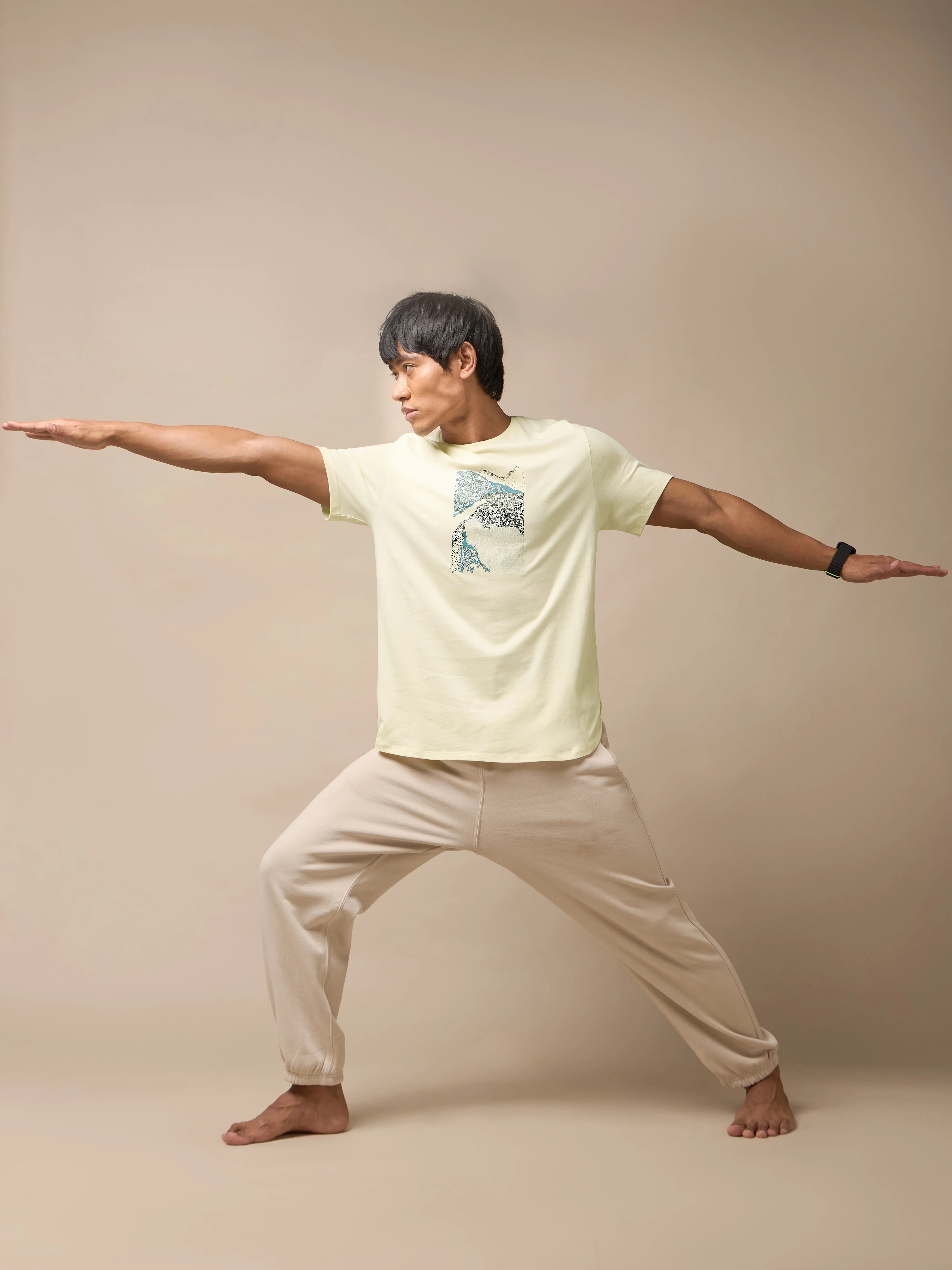 Gravel Print Yoga T-shirt - Image 2