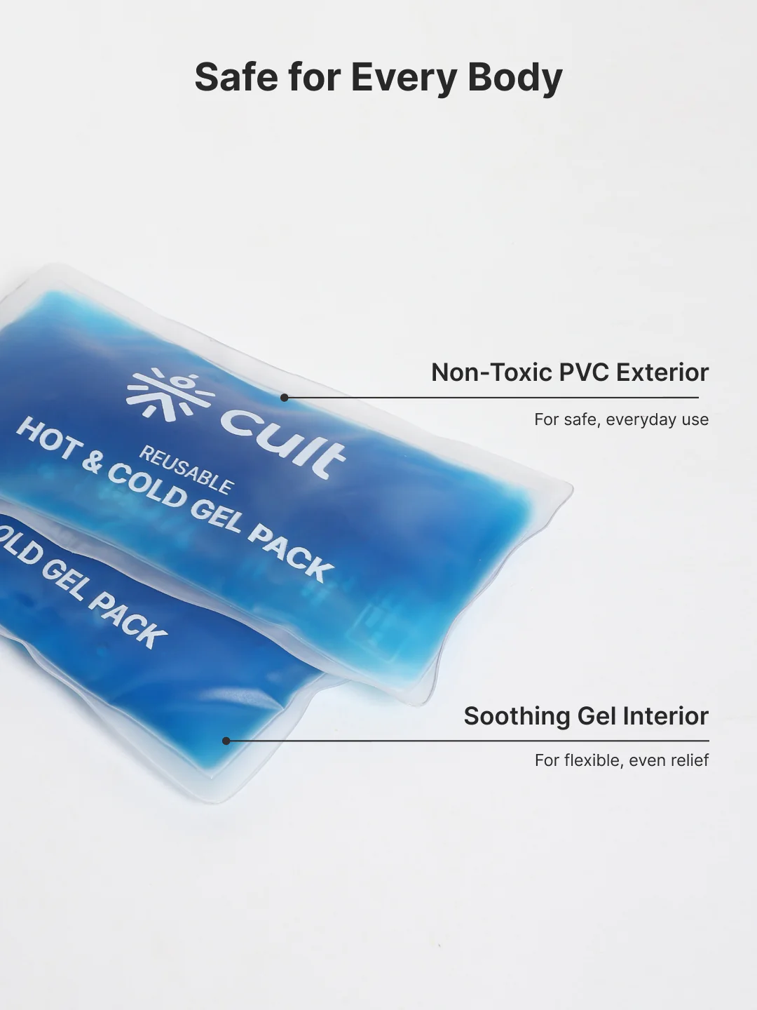 Hot & Cold Gel Pack with Eye Mask Reusable Pain Relief for Headaches, Puffiness, Injuries & Everyday Recovery Pack of 3 - Image 4