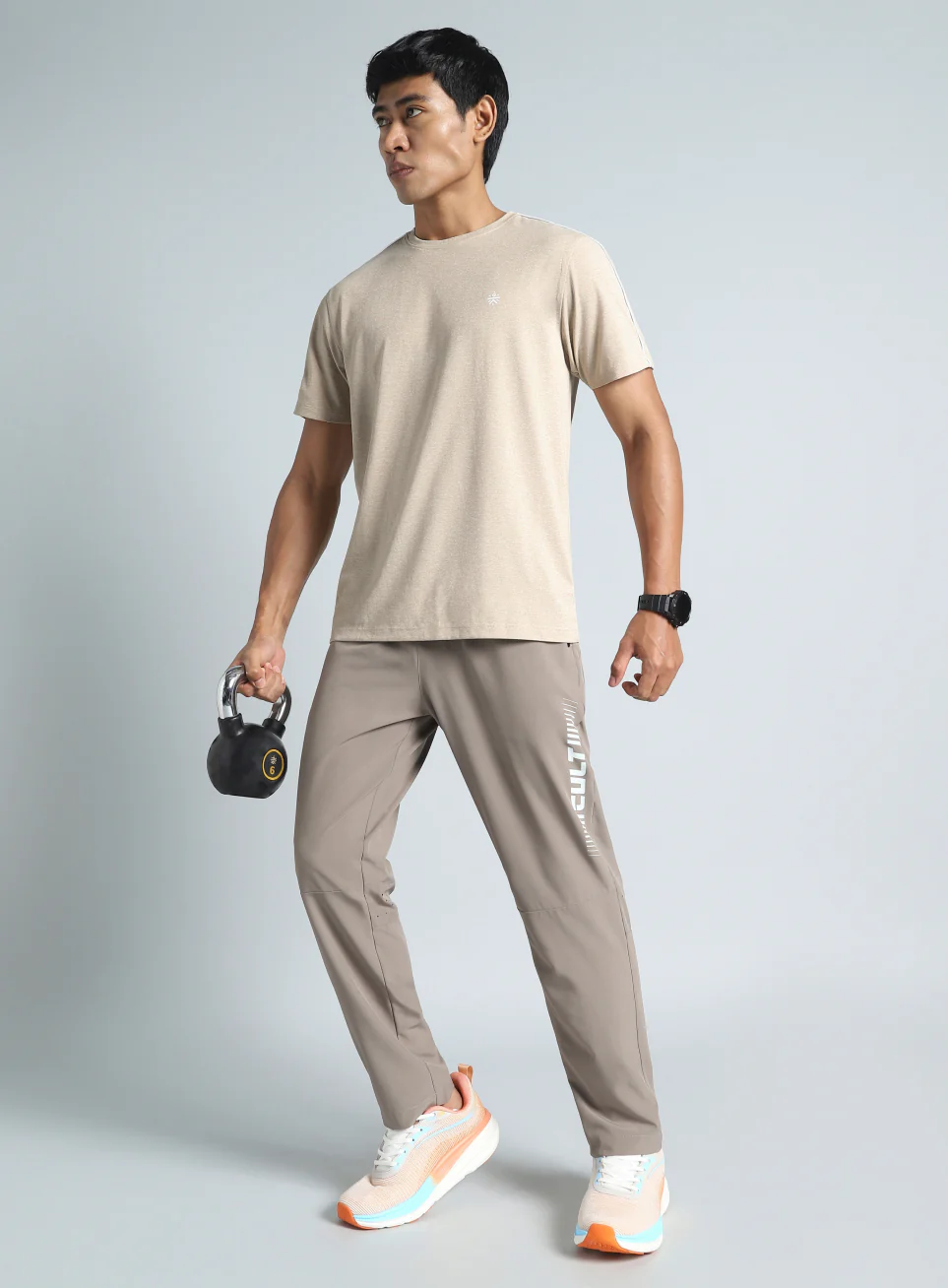 Men's Beige Active Day COMFORtech T-shirt - Image 2