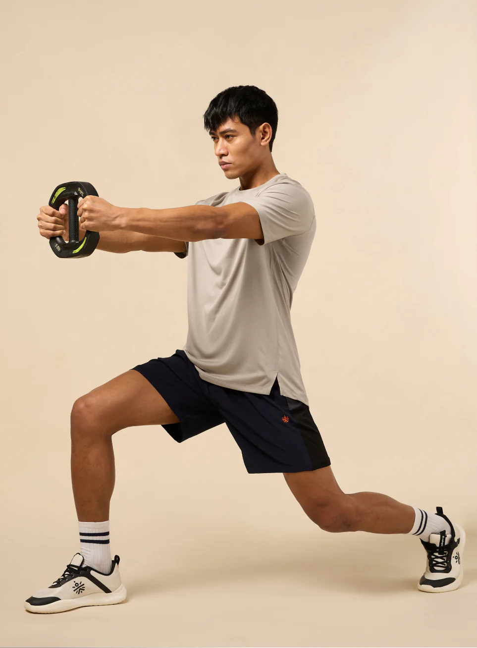 Men's Beige Functional Training T-shirt - Image 2