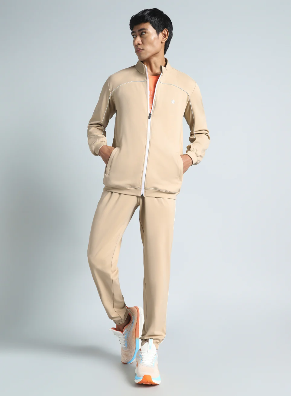 Men's Beige Training All Format Tracksuit