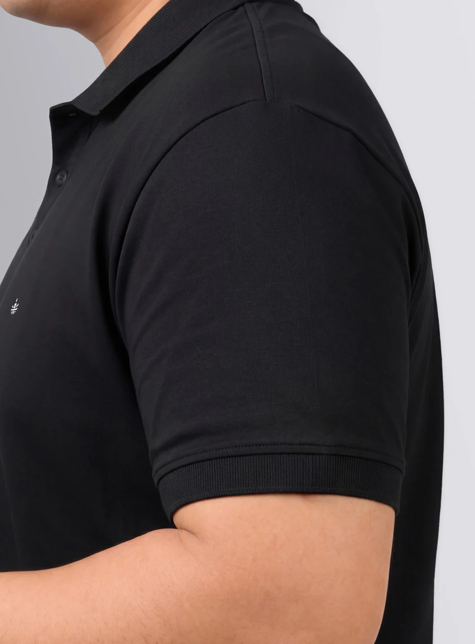 Men's Black All Day Play Plus Size Polo T-shirt - Image 8