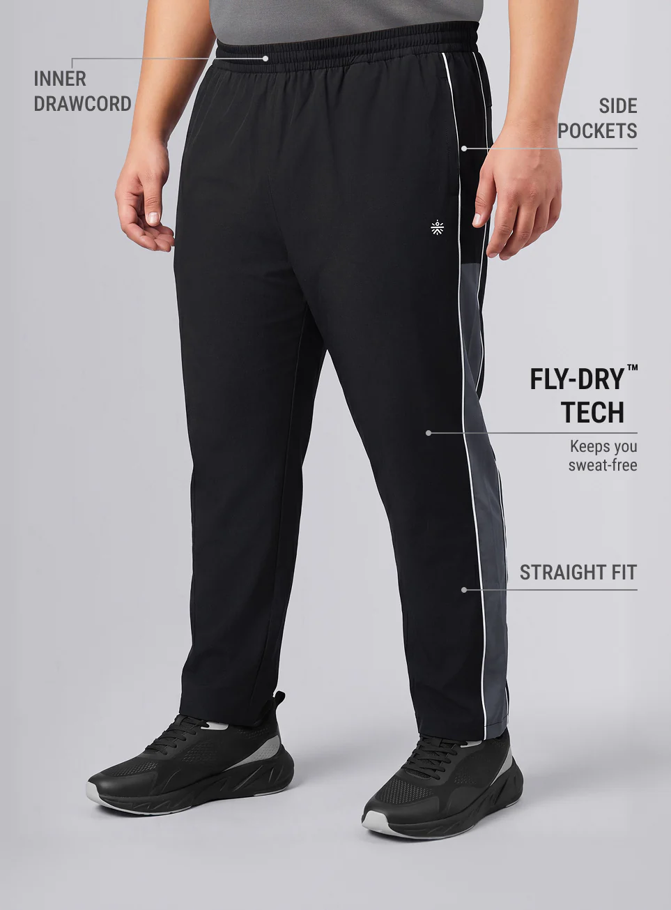 Men's Black All Format Training Trackpants - Image 5