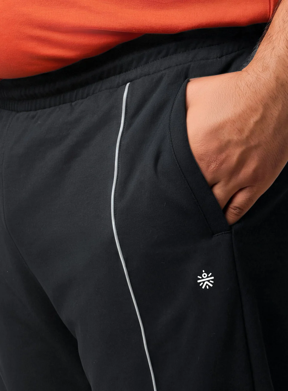 Men's Black Beyond Play Plus Size Trackpants - Image 7