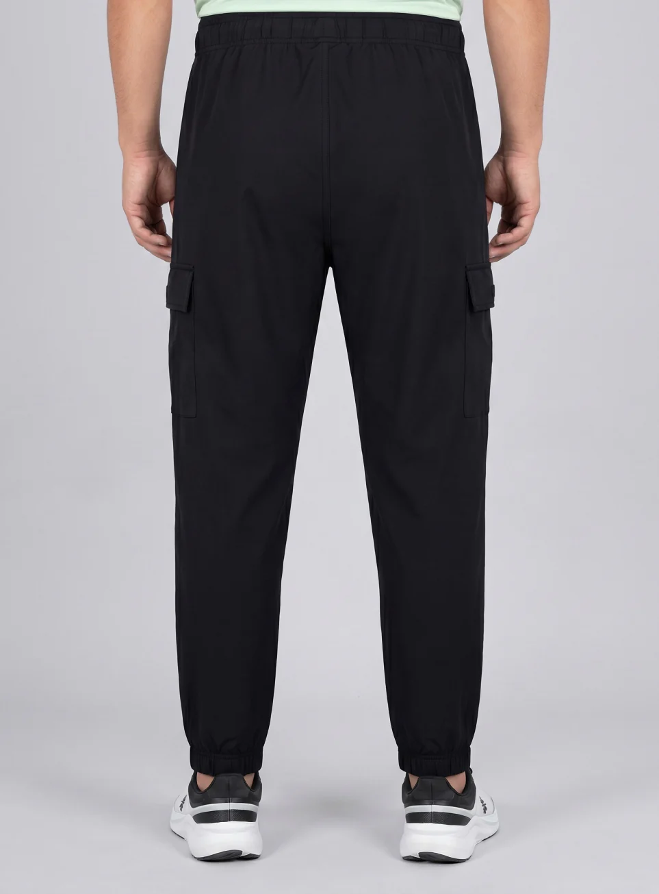 Men's Black Cargo Training Plus Size Joggers - Image 6