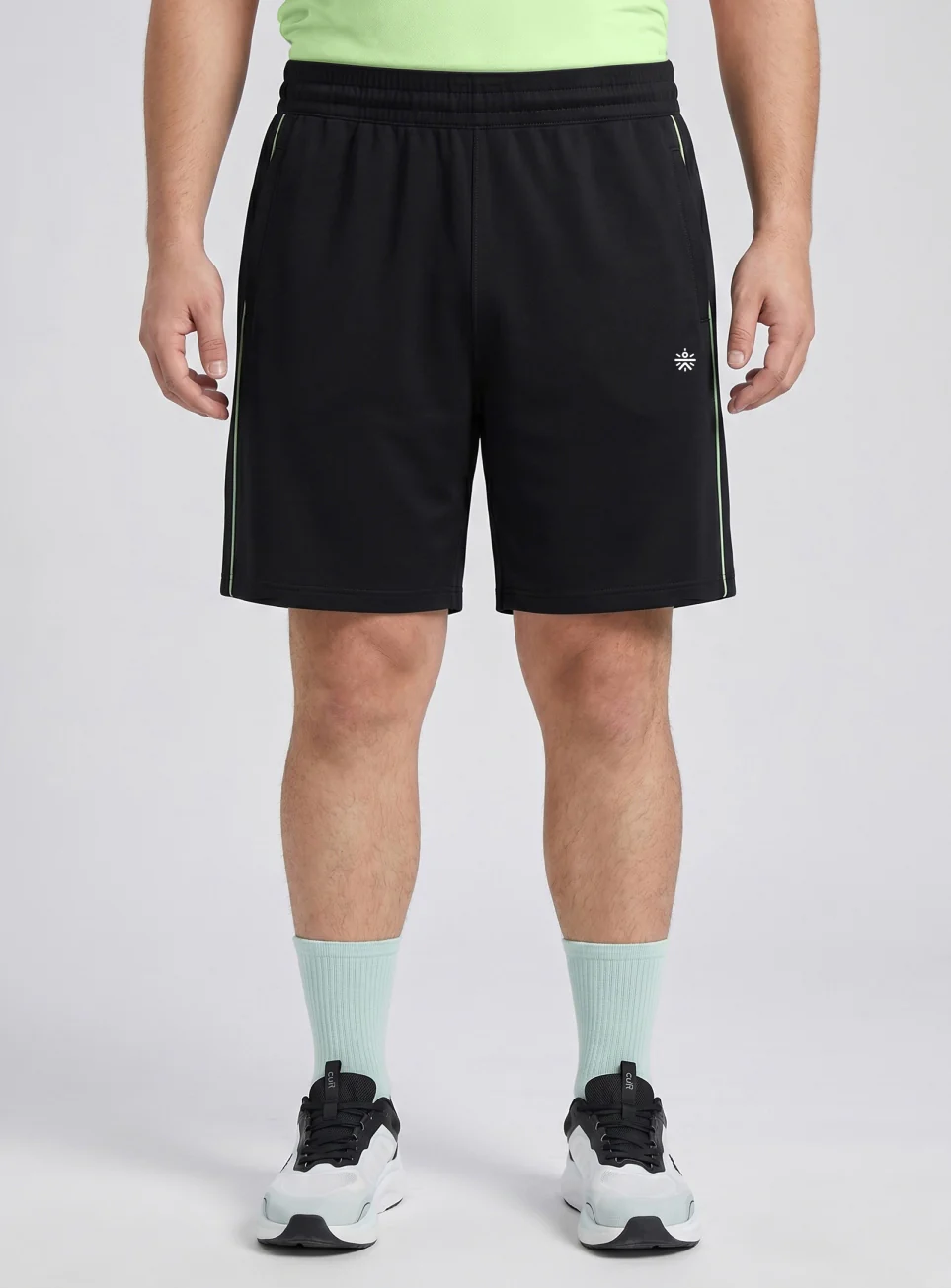 Men's Black Edge Line Training Plus Size Shorts - Image 4