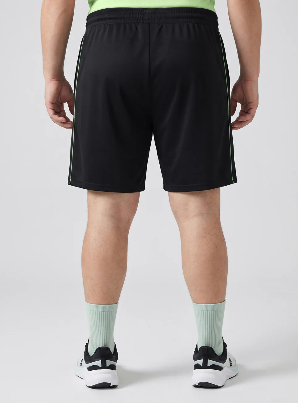 Men's Black Edge Line Training Plus Size Shorts - Image 6