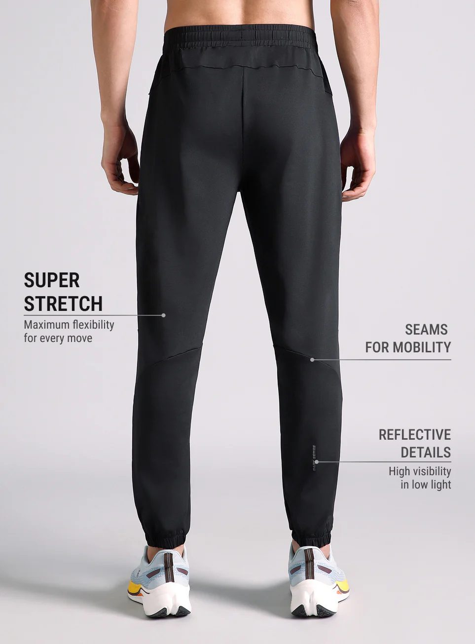 Men's Black Halo Night Run Joggers - Image 6