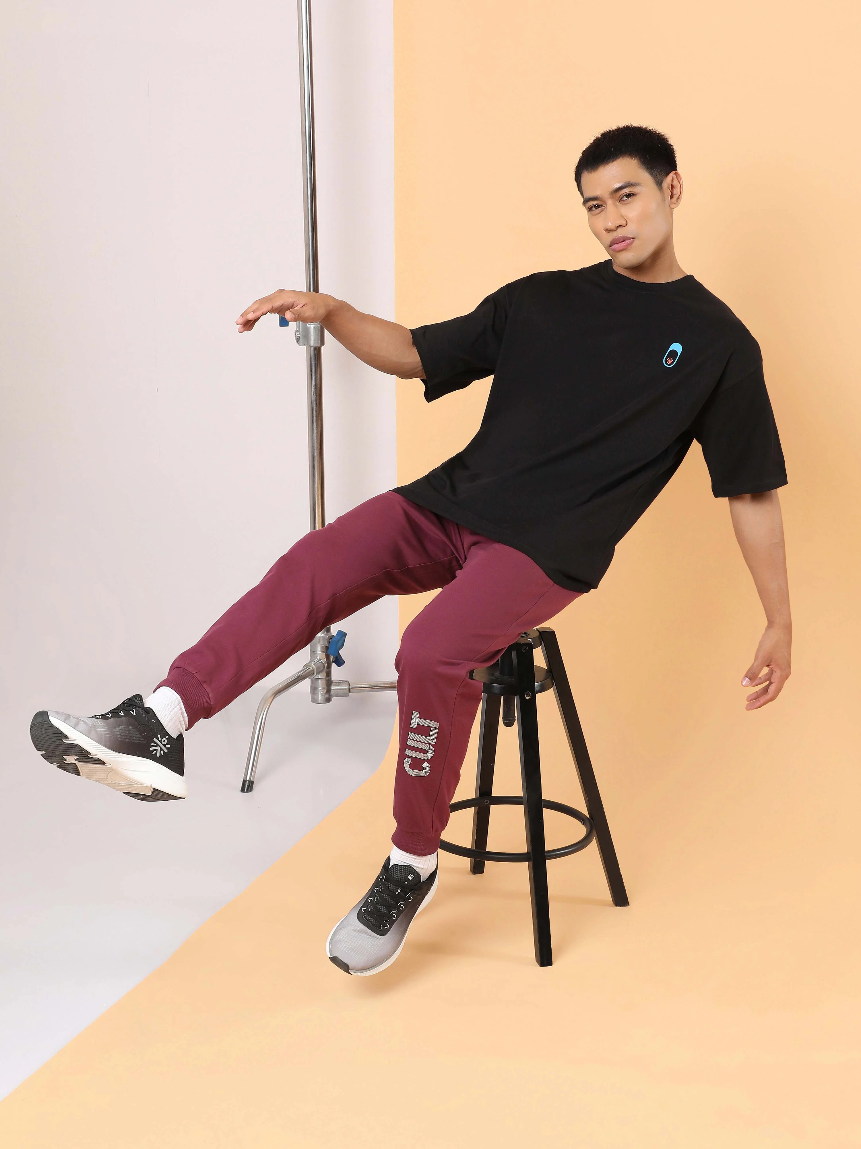 Men's Black Join the Club Oversized fit T-shirt - Image 2