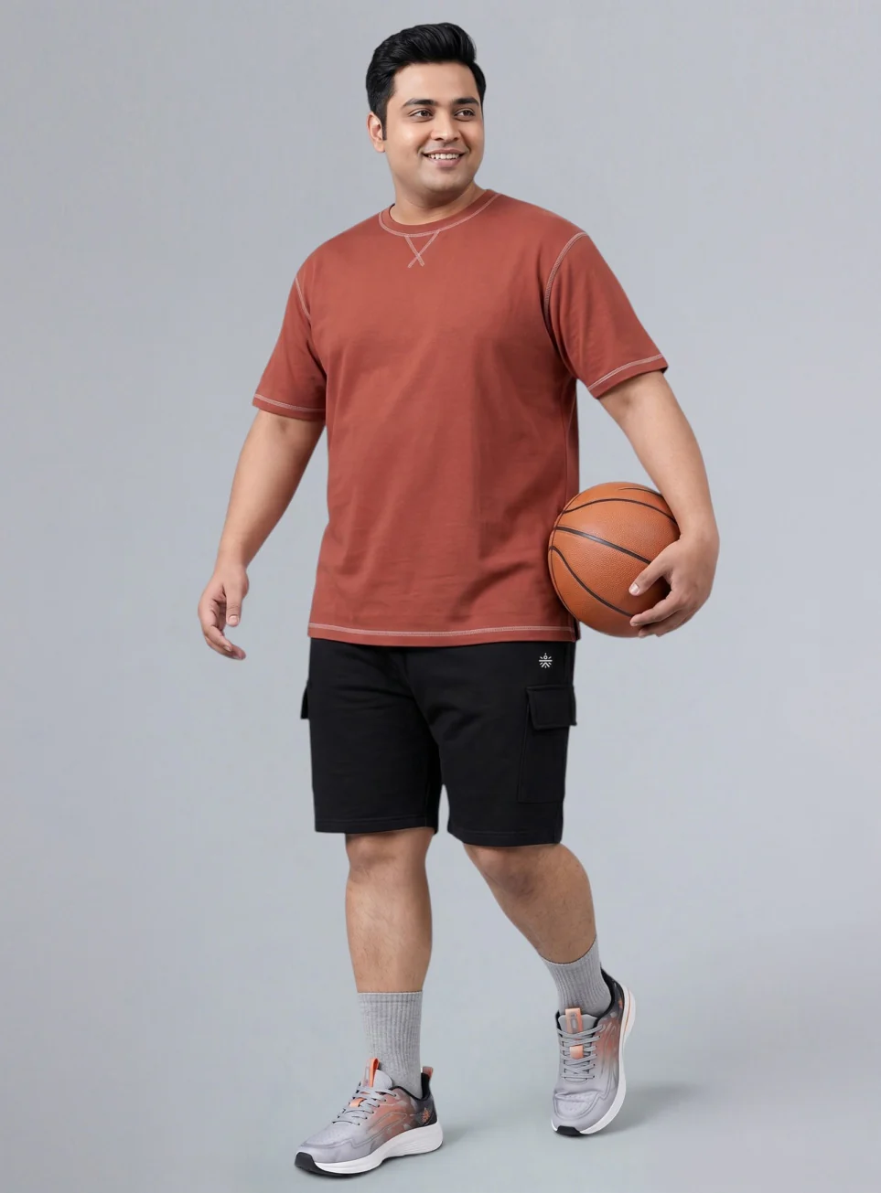 Men's Black Move all Day Plus Size Cargo Shorts - Image 3