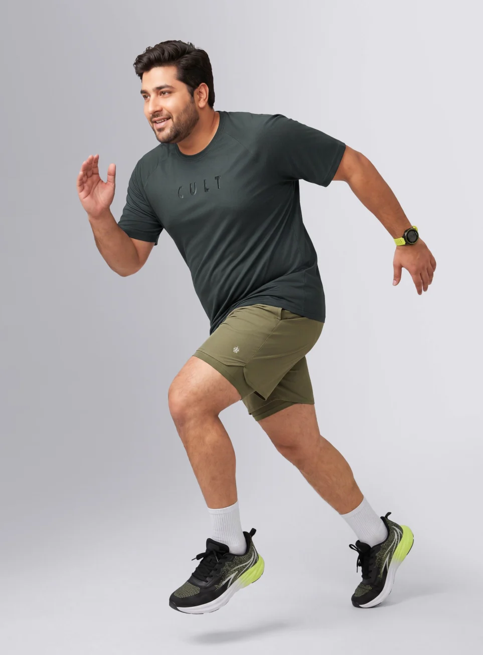 Men's Black Plus Size Pro Run Athlete T-shirt - Image 2