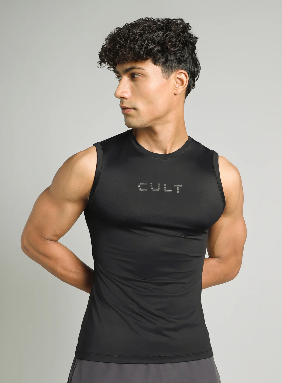 Men's Black Power Lifter Compression Tank