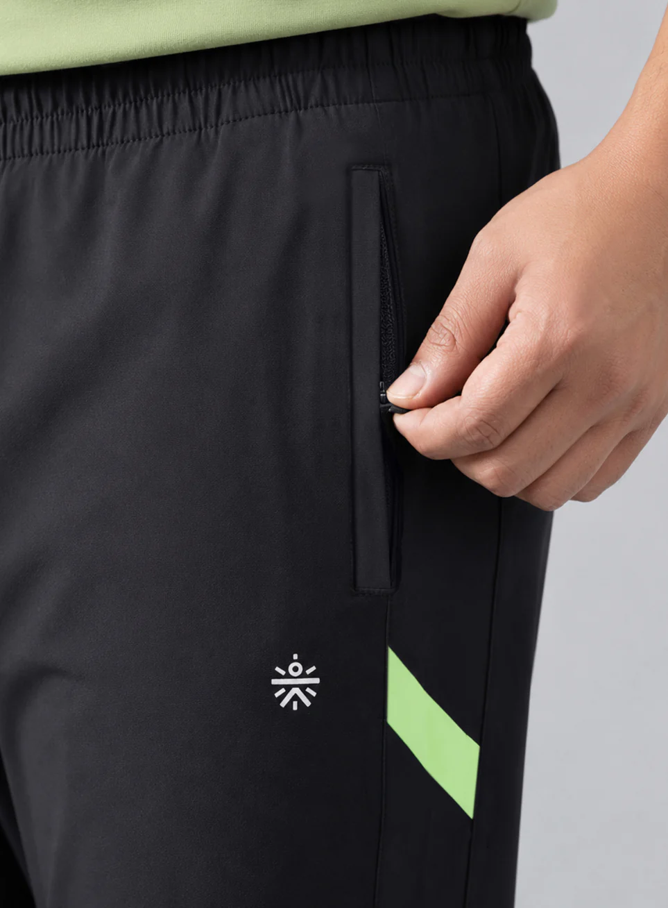 Men's Black Power Pop Plus Size Straight Fit Trackpants - Image 7