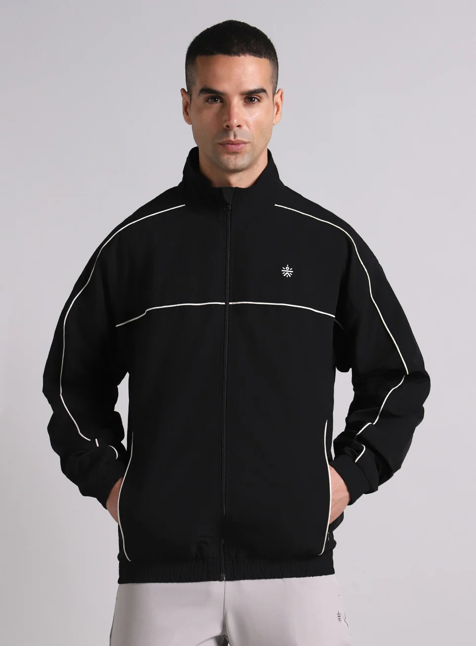 Men's Black Power Up Layering Train Jacket - Image 4