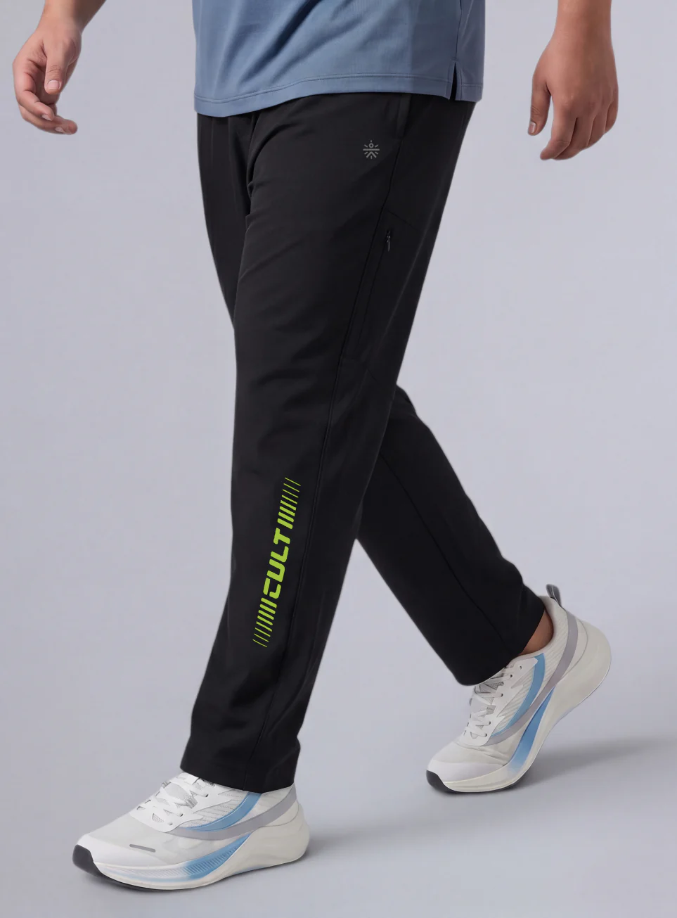 Men's Black Pro Movement Runner's Plus Size Trackpants