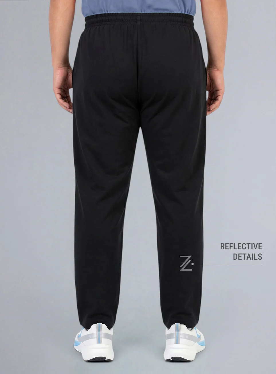 Men's Black Pro Movement Runner's Plus Size Trackpants - Image 6