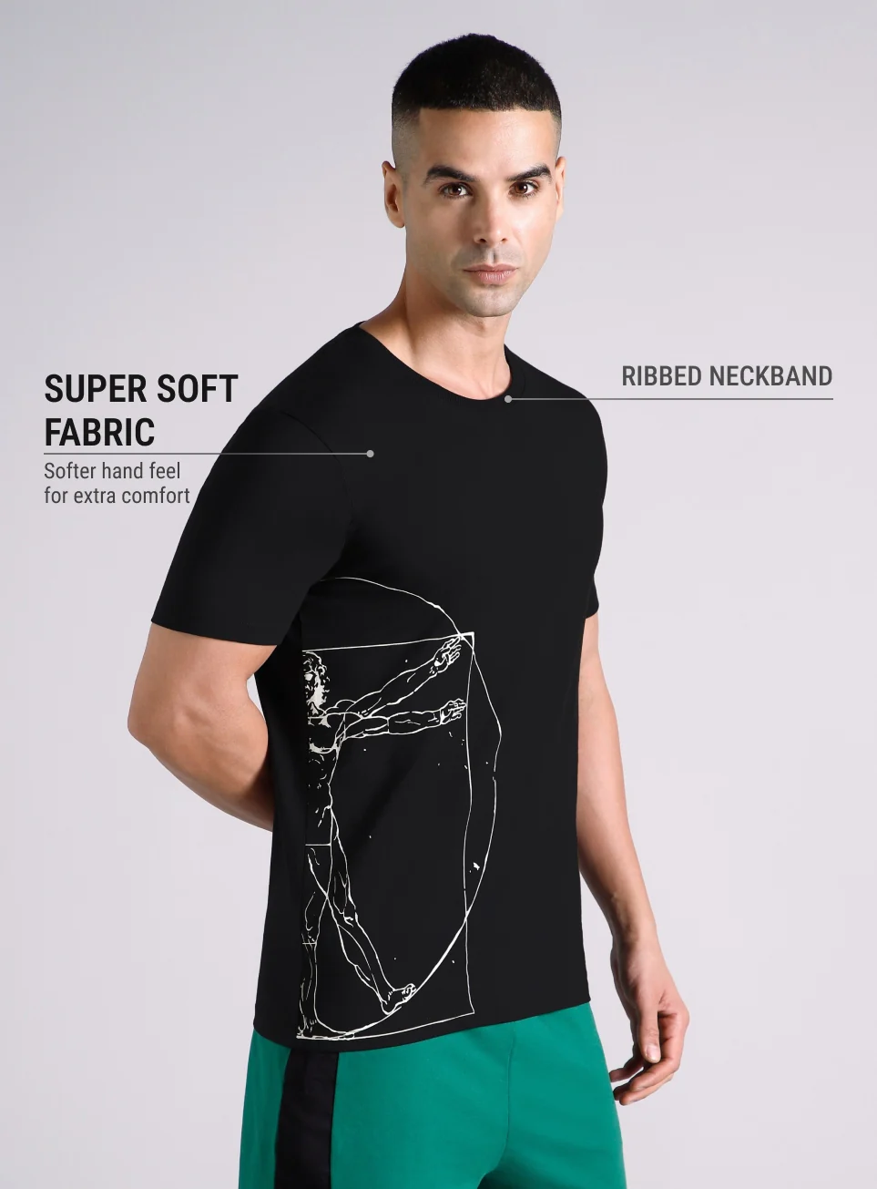 Men's Black Signature V-Man T-shirt - Image 5