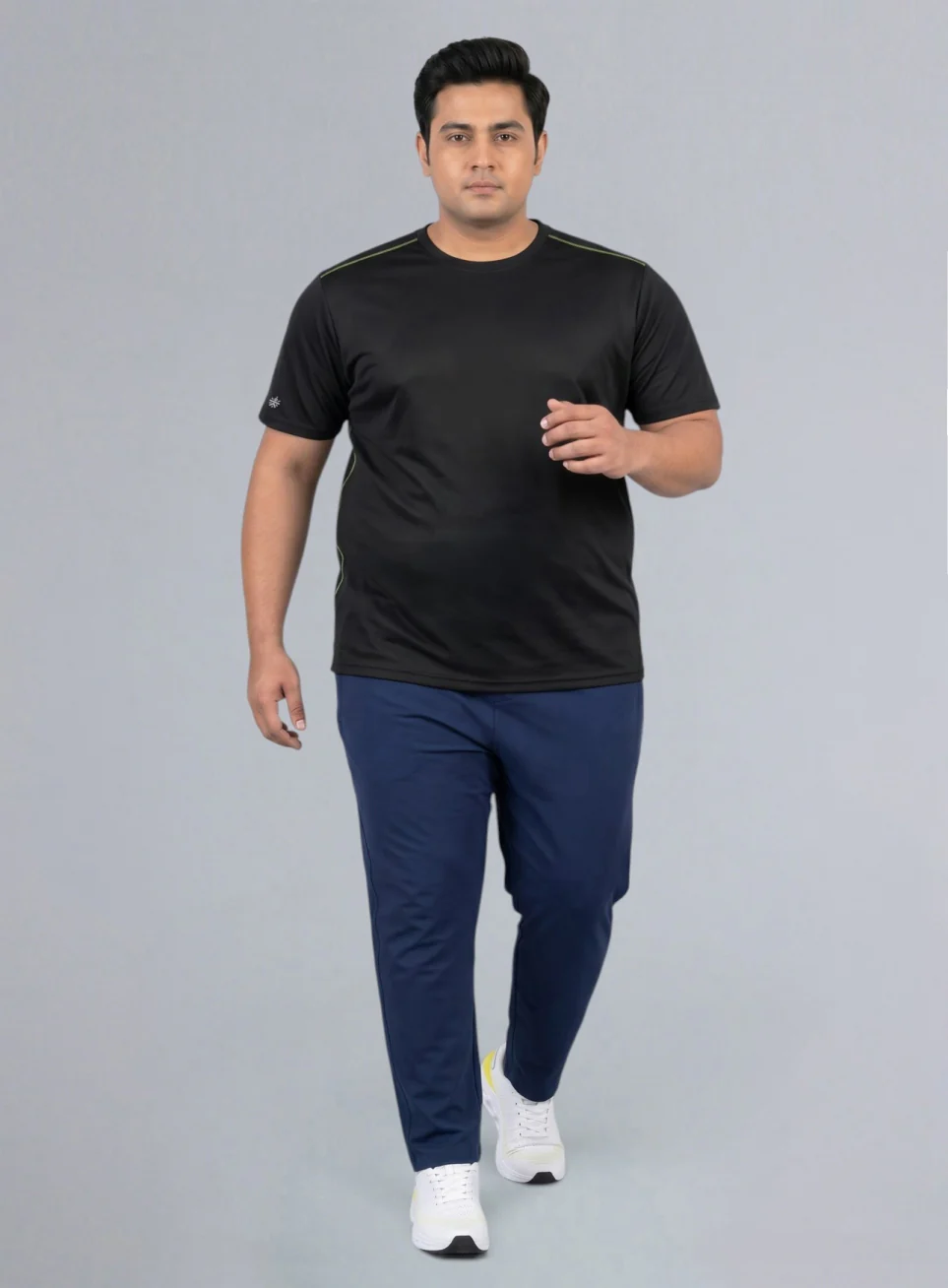 Men's Black Training Essential Plus Size T-shirt - Image 2