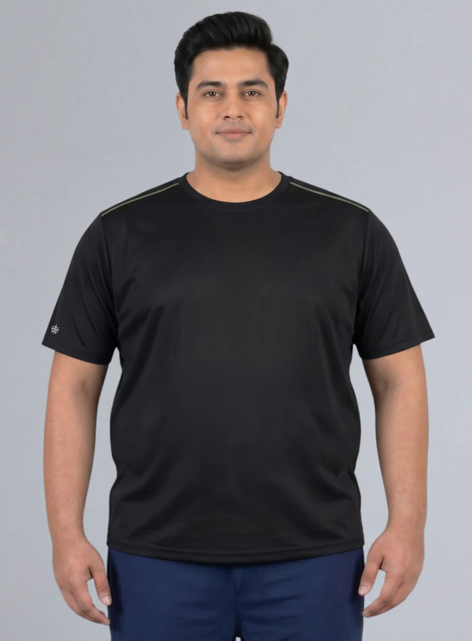 Men's Black Training Essential Plus Size T-shirt - Image 4