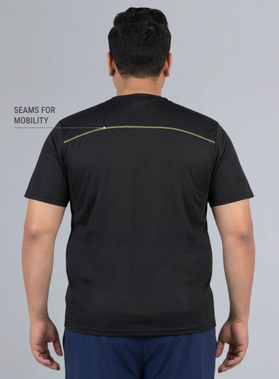 Men's Black Training Essential Plus Size T-shirt - Image 6