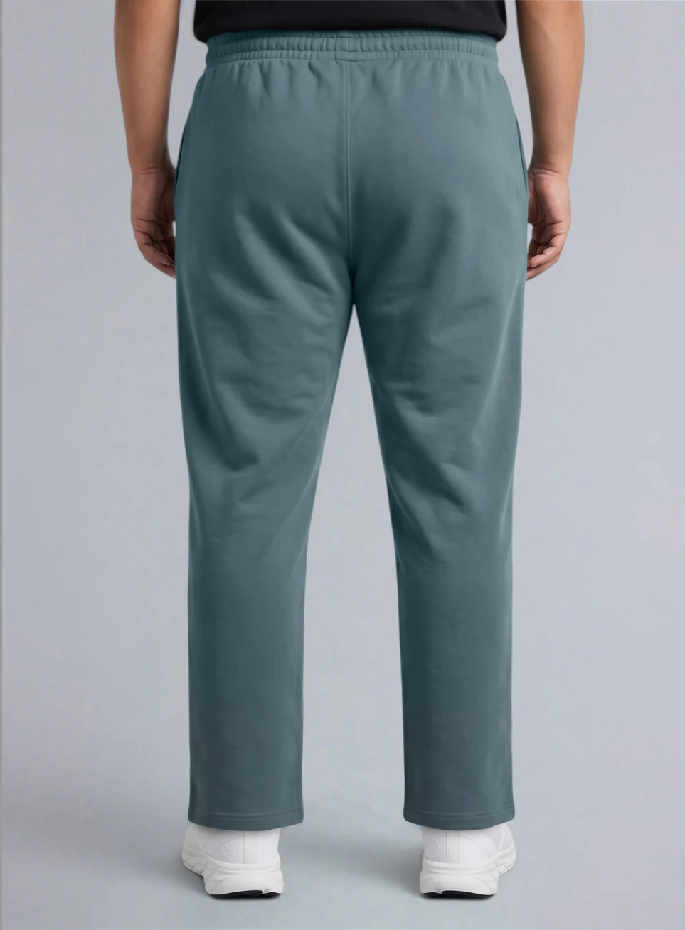 Men's Blue All Day Play Plus Size Straight Fit Trackpants - Image 6