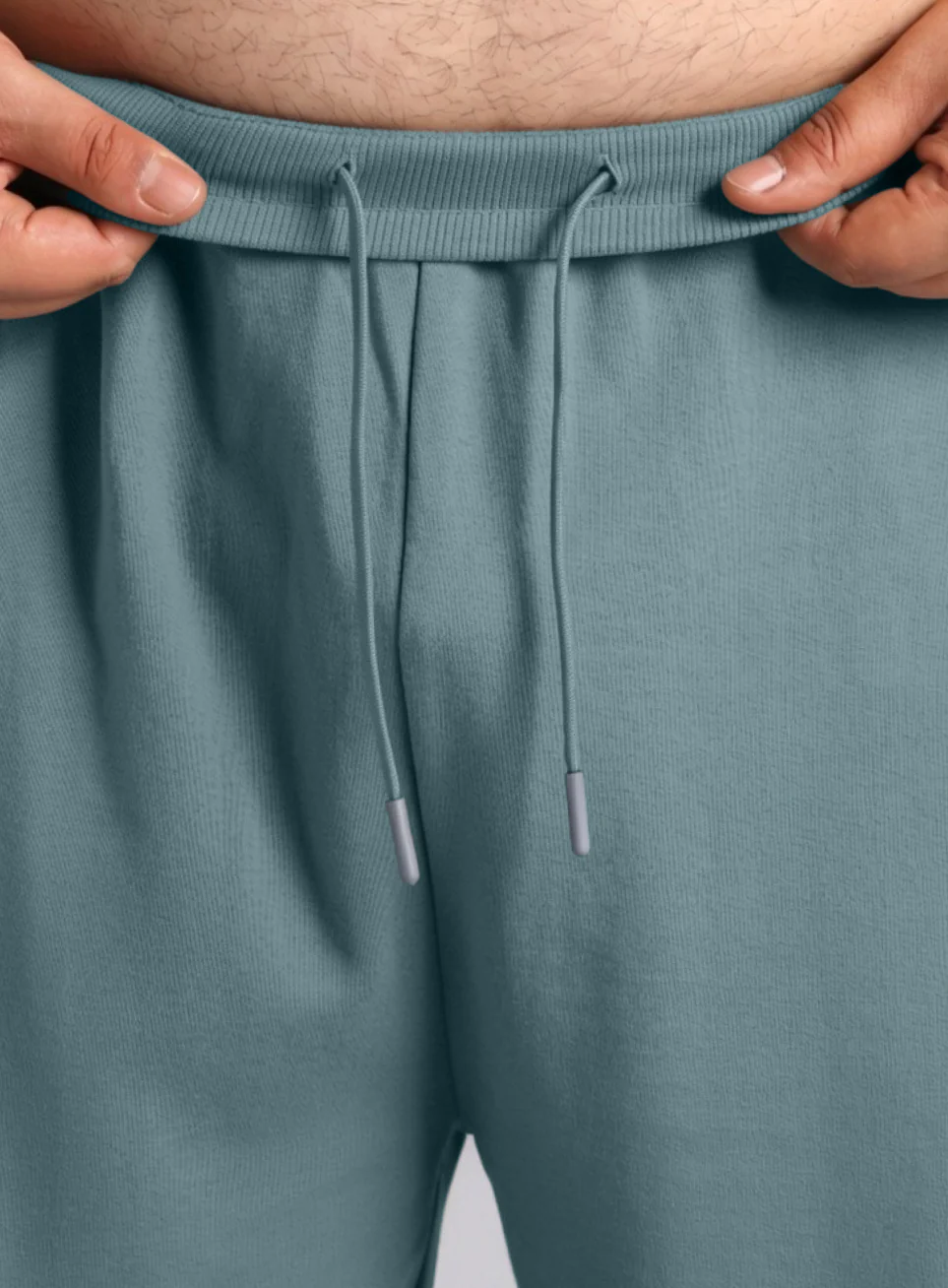 Men's Blue Contrast Panel Plus Size Shorts - Image 8