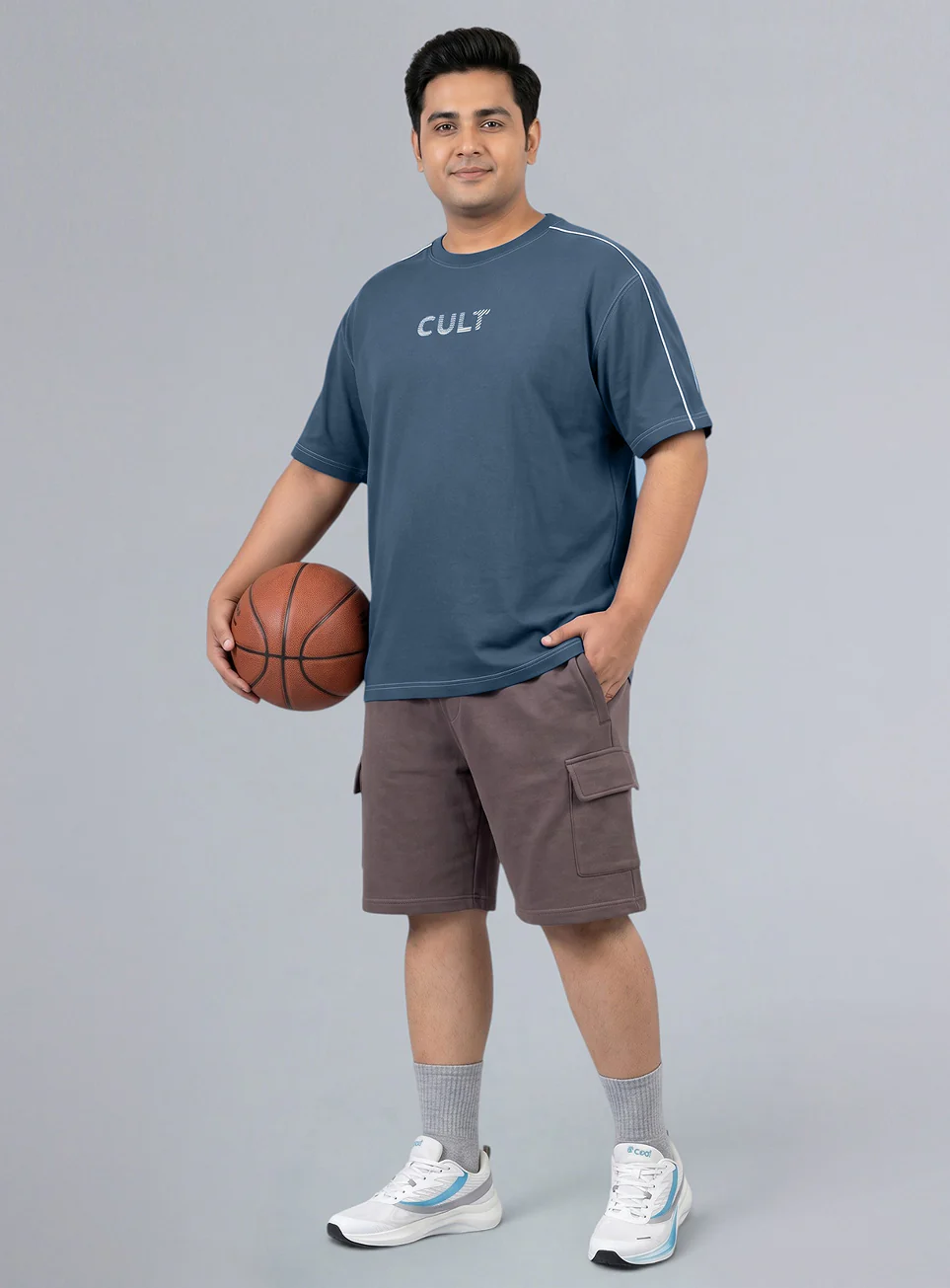 Men's Blue Cult Brand Carrier Plus Size Oversized Fit T-shirt - Image 3