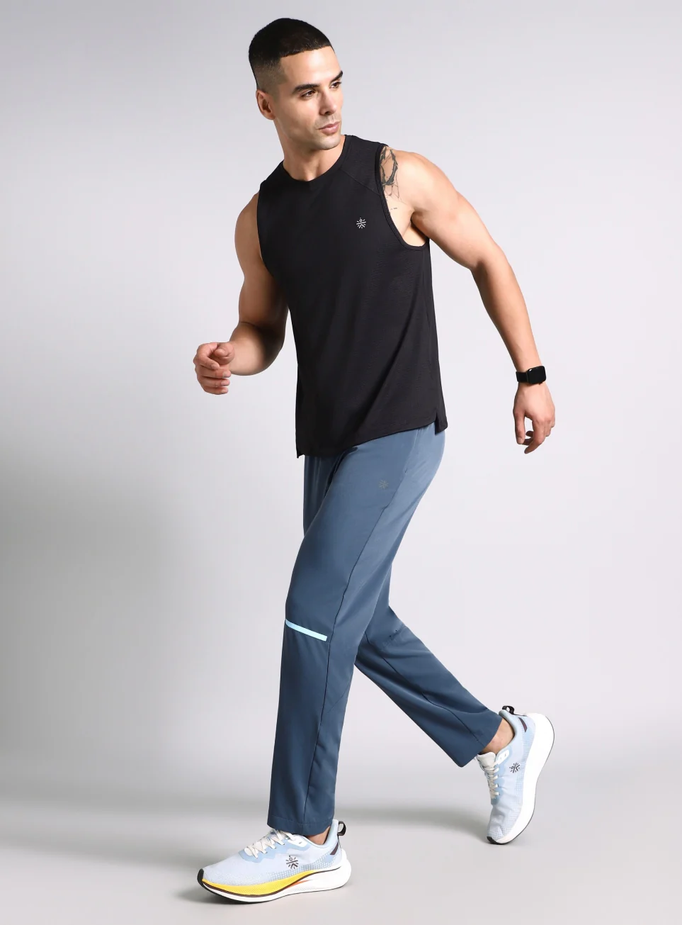 Men's Blue High Impact Running Trackpants - Image 3