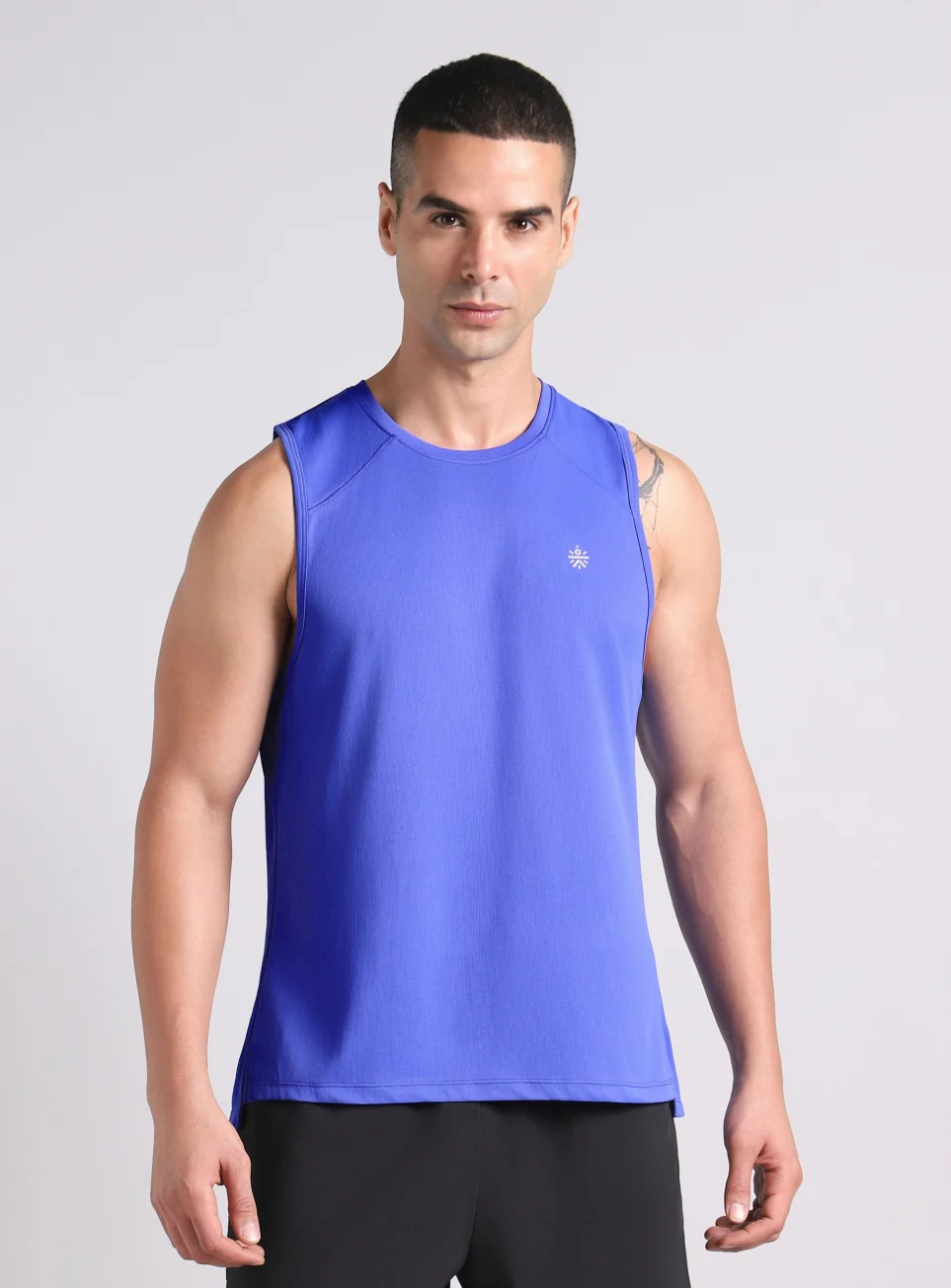 Men's Blue Running Pro Tank - Image 4