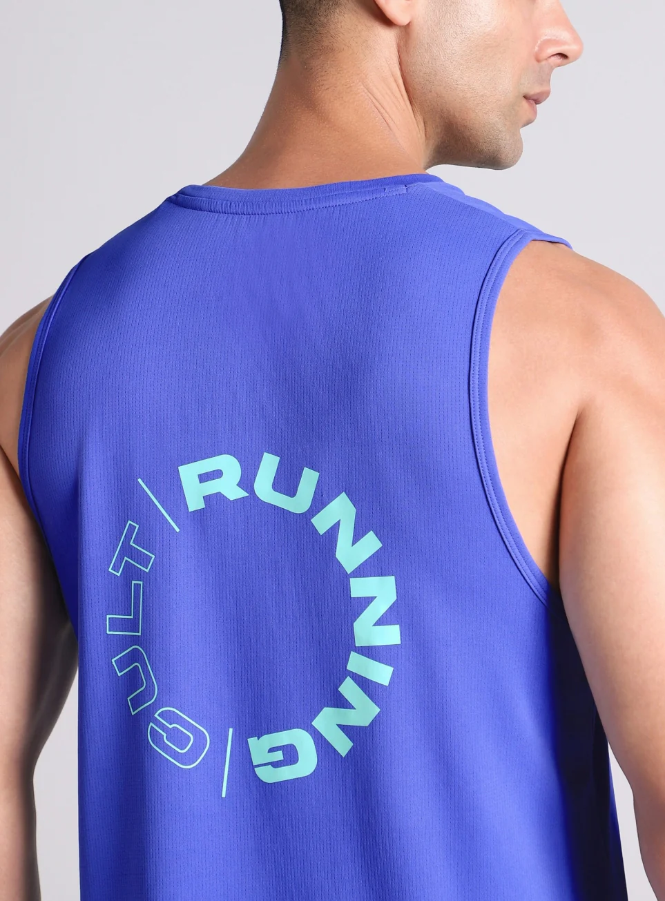 Men's Blue Running Pro Tank - Image 9