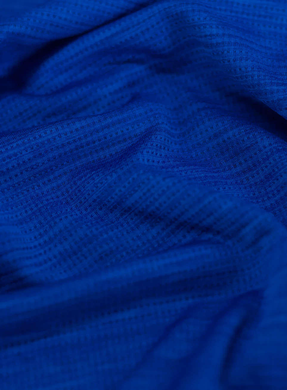 Men's Blue Textured Performance Plus Size T-shirt - Image 9