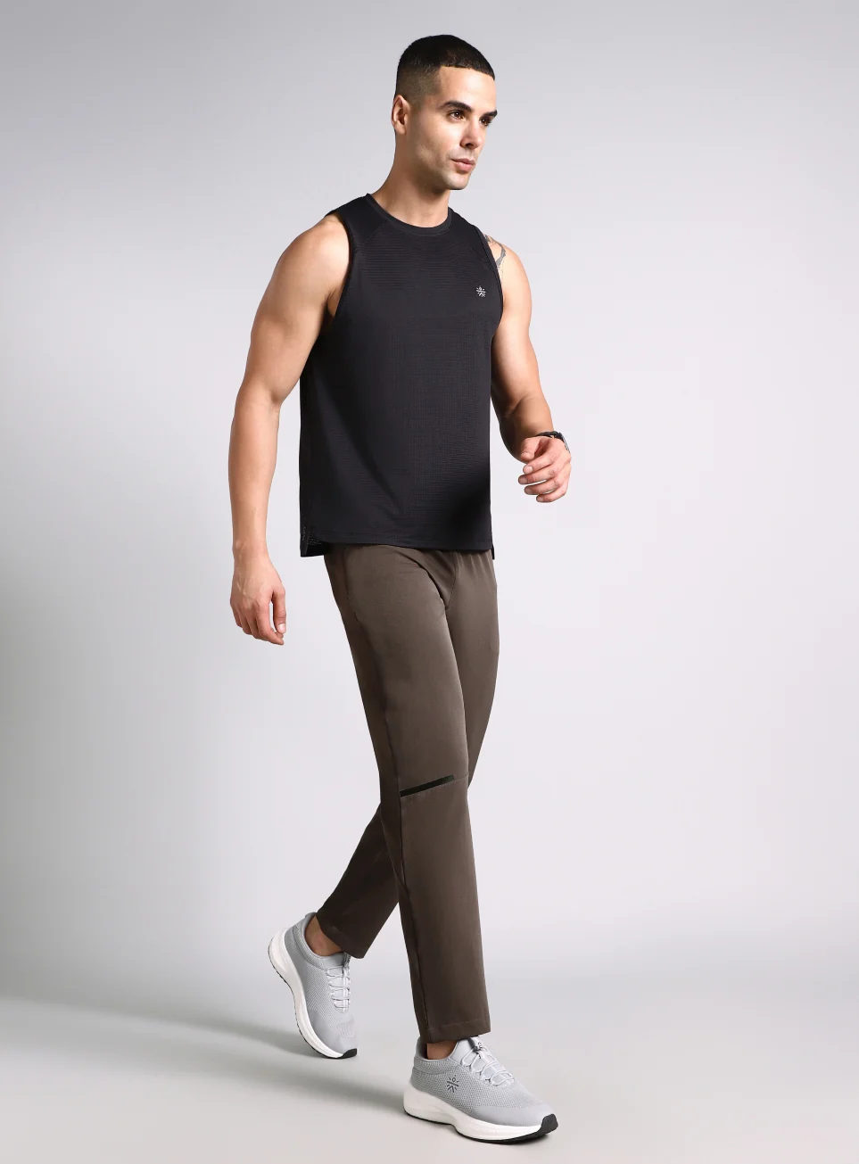 Men's Brown High Impact Running Trackpants - Image 3
