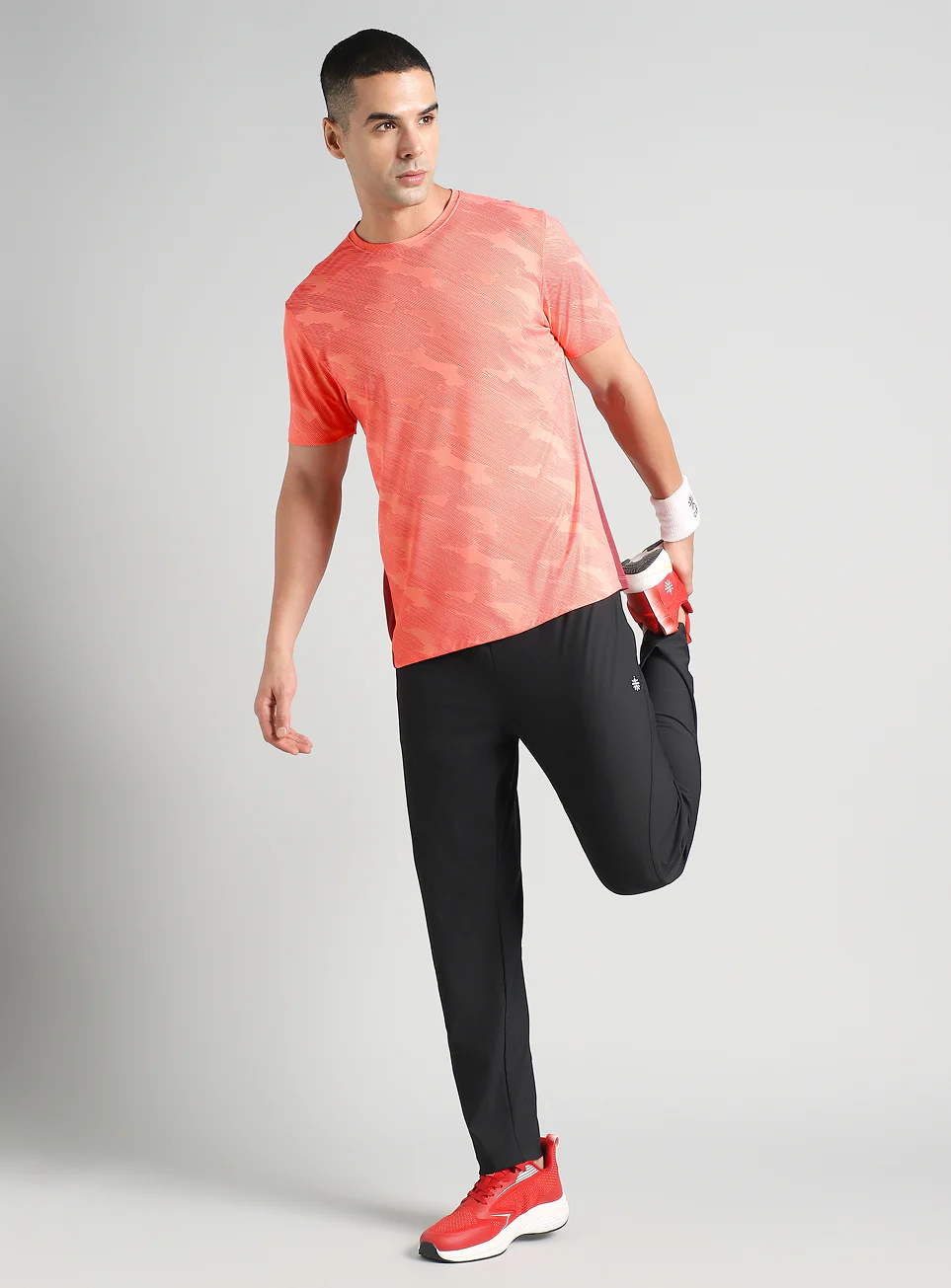 Men's Coral Urban Camo Running T-shirt - Image 2