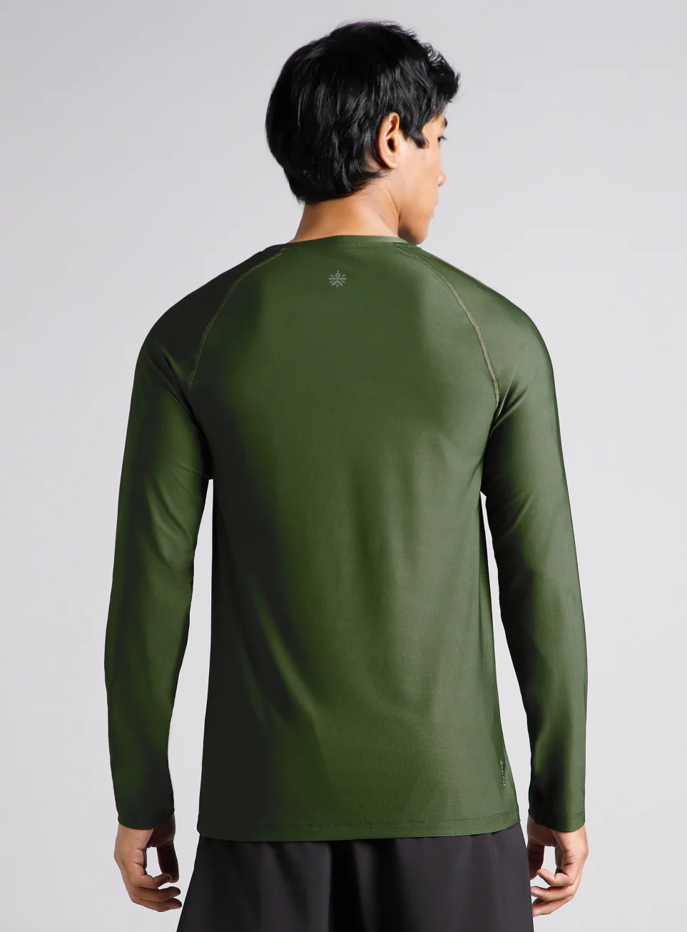 Men's Dark Green Base Layer Run Full Sleeve T-shirt - Image 6