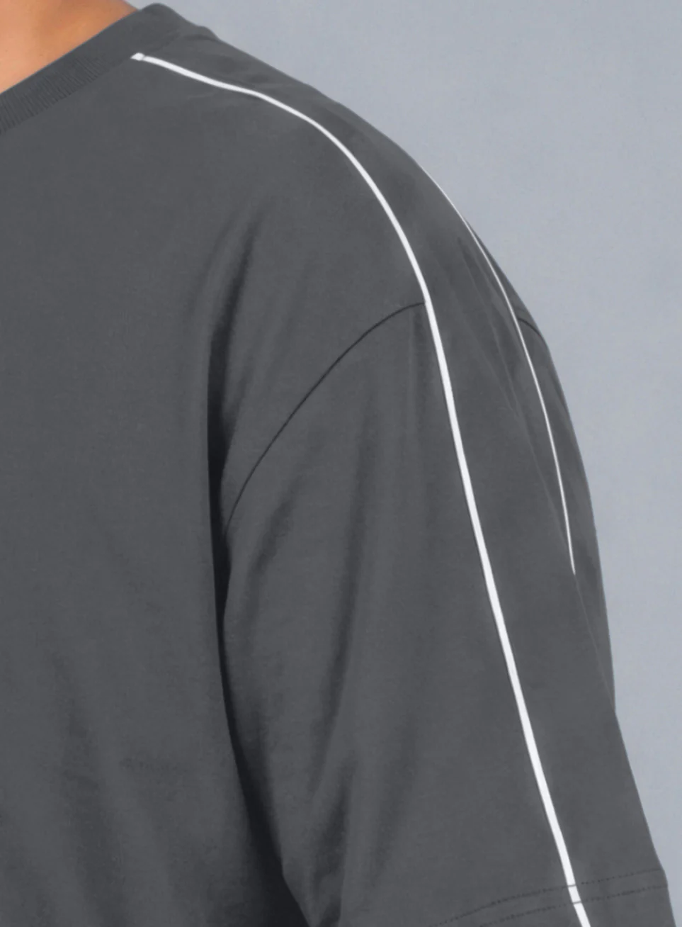 Men's Dark Grey Cult Brand Carrier Plus Size Oversized Fit T-shirt - Image 8