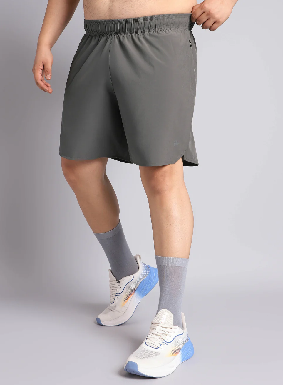 Men's Dark Grey Runner's Essential Plus Size Shorts