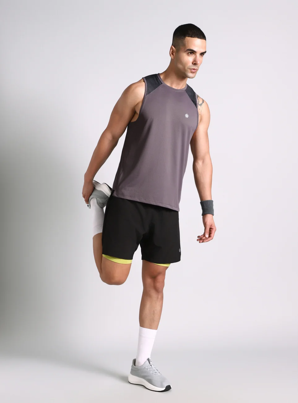 Men's Dark Grey Training Muscle Tank - Image 2