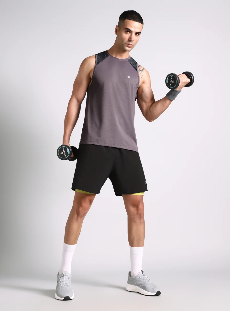 Men's Dark Grey Training Muscle Tank - Image 3