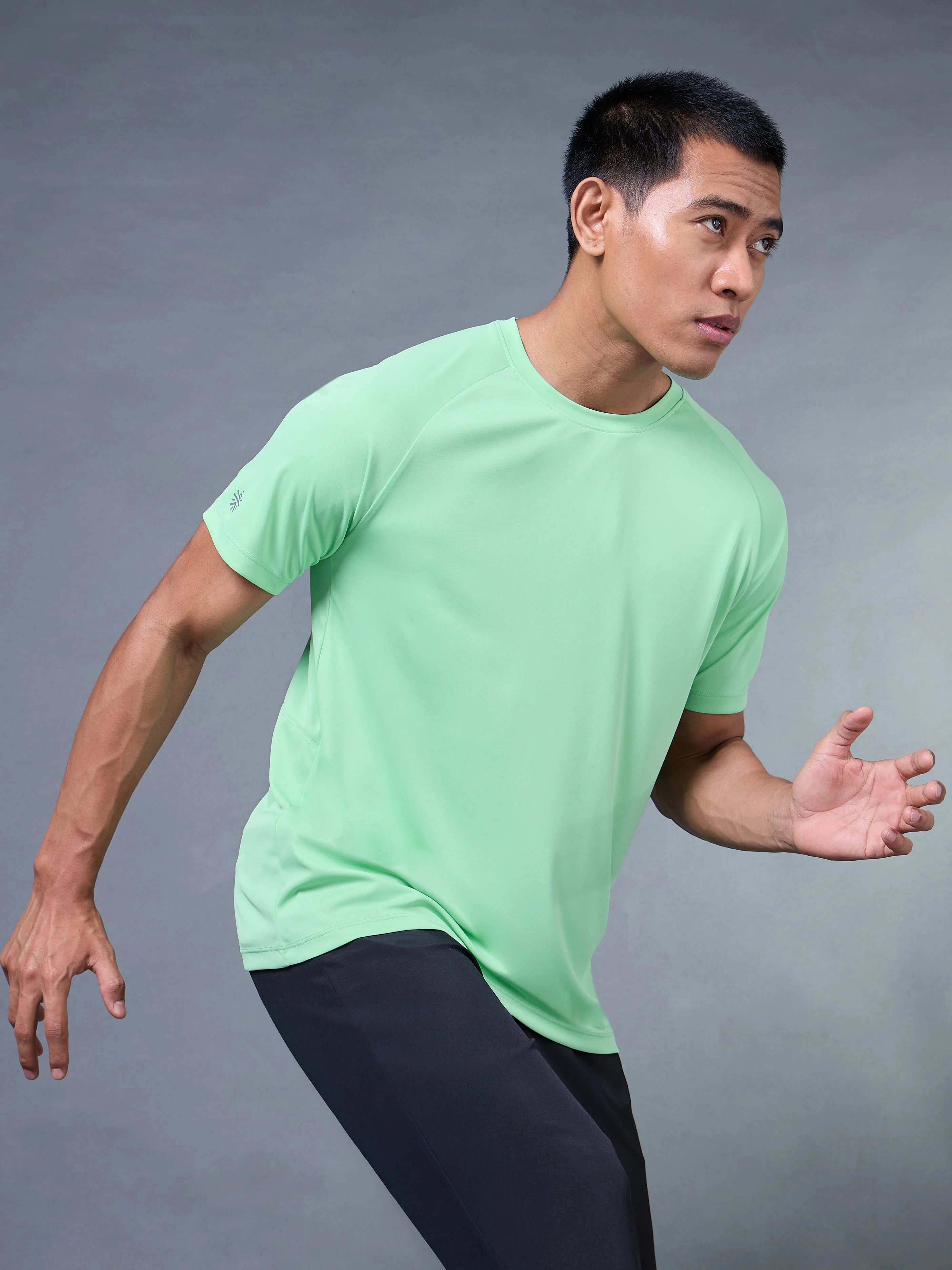 Men's Green Runner's Pro T-shirt