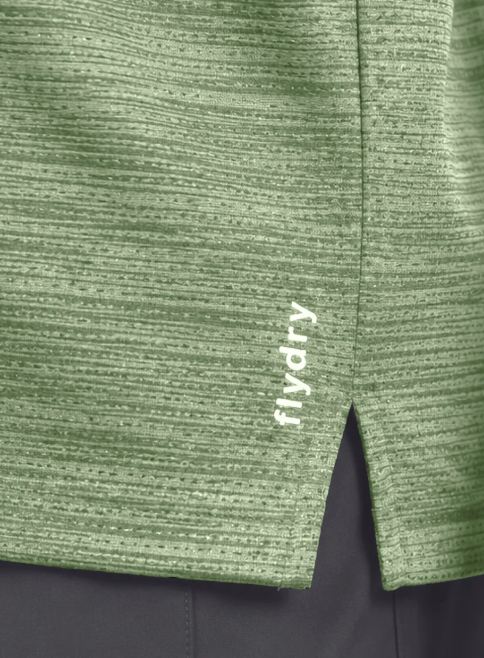 Men's Green Textured Performance Plus Size T-shirt - Image 8