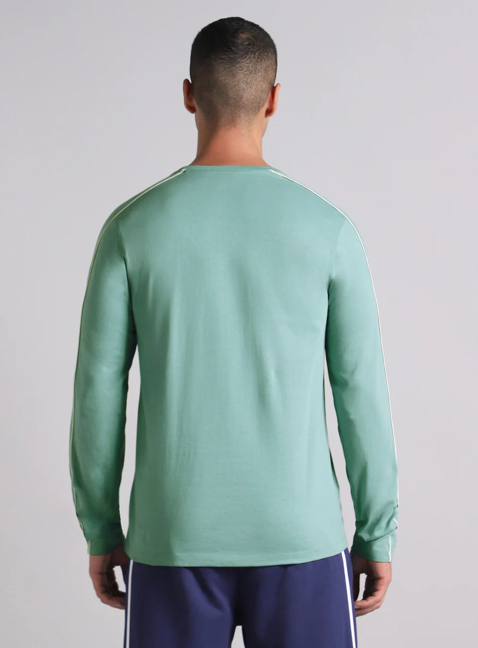 Men's Green V-Man Cult Graphic Print Full Sleeve T-shirt - Image 6